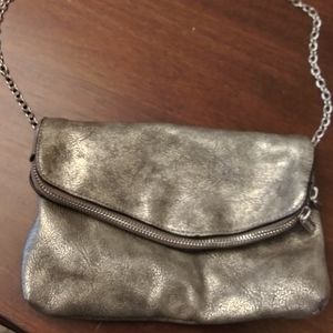 Silver sparkly crossbody purse